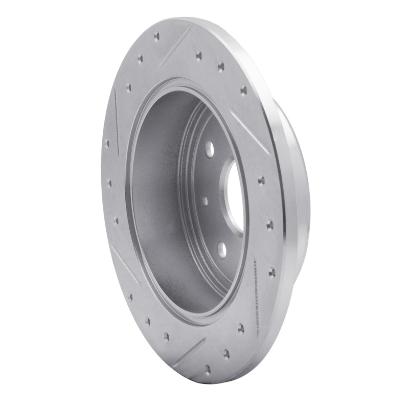 Chevrolet Epica Brake Rotor (1) - Rear Right - R1 Concepts - Drilled & Slotted - Silver - `04-`10